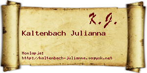 Kaltenbach Julianna névjegykártya